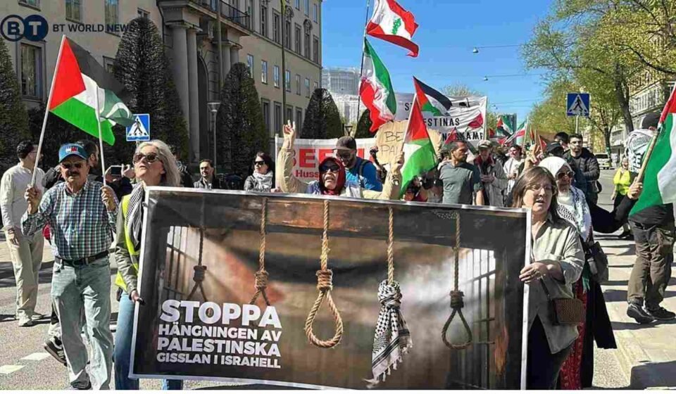 Thousands Rally in Stockholm Against Israeli Strikes in Gaza and Lebanon